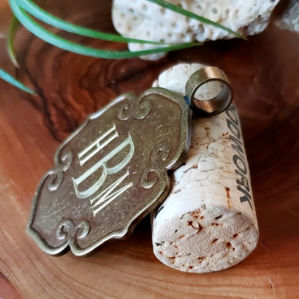 Solid Bronze Monogrammed Pendant - image 2